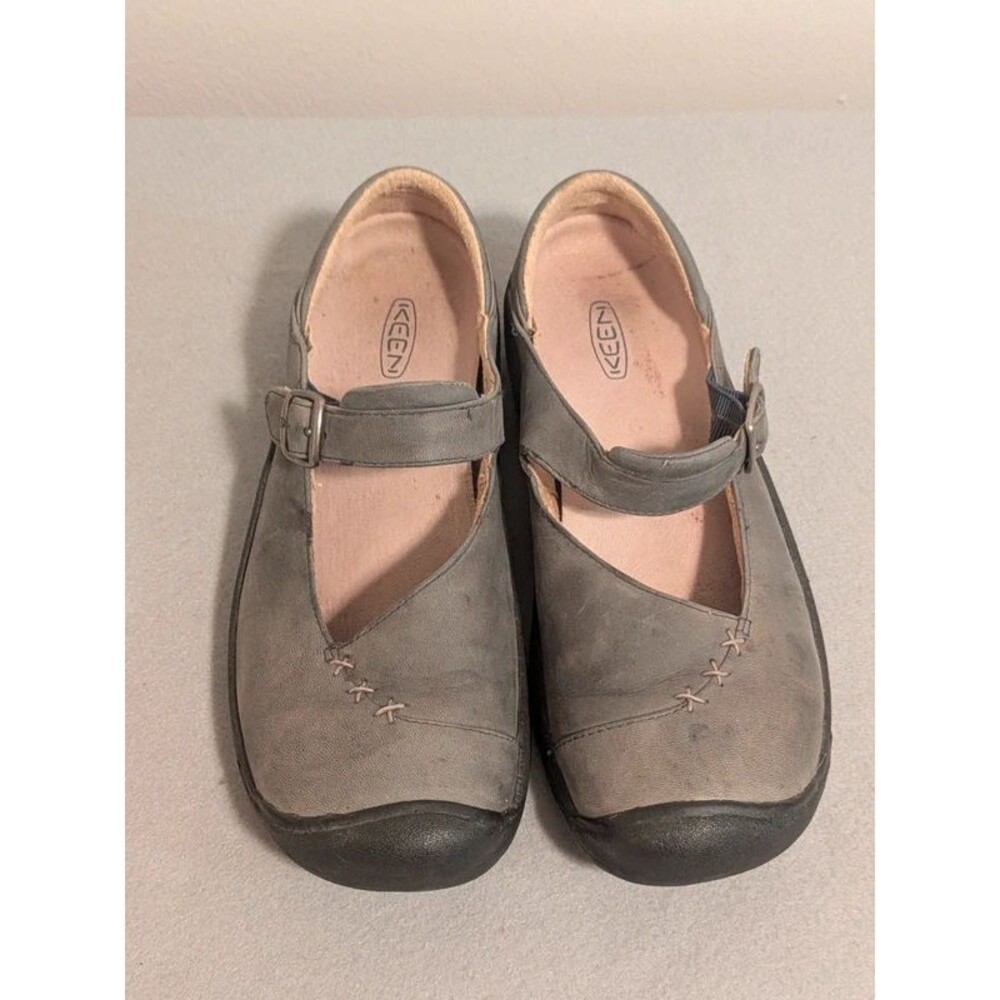 Keen Verona Slate Gray Nubuck Leather Mary Jane Flats Women's US 8.5 / EU 39